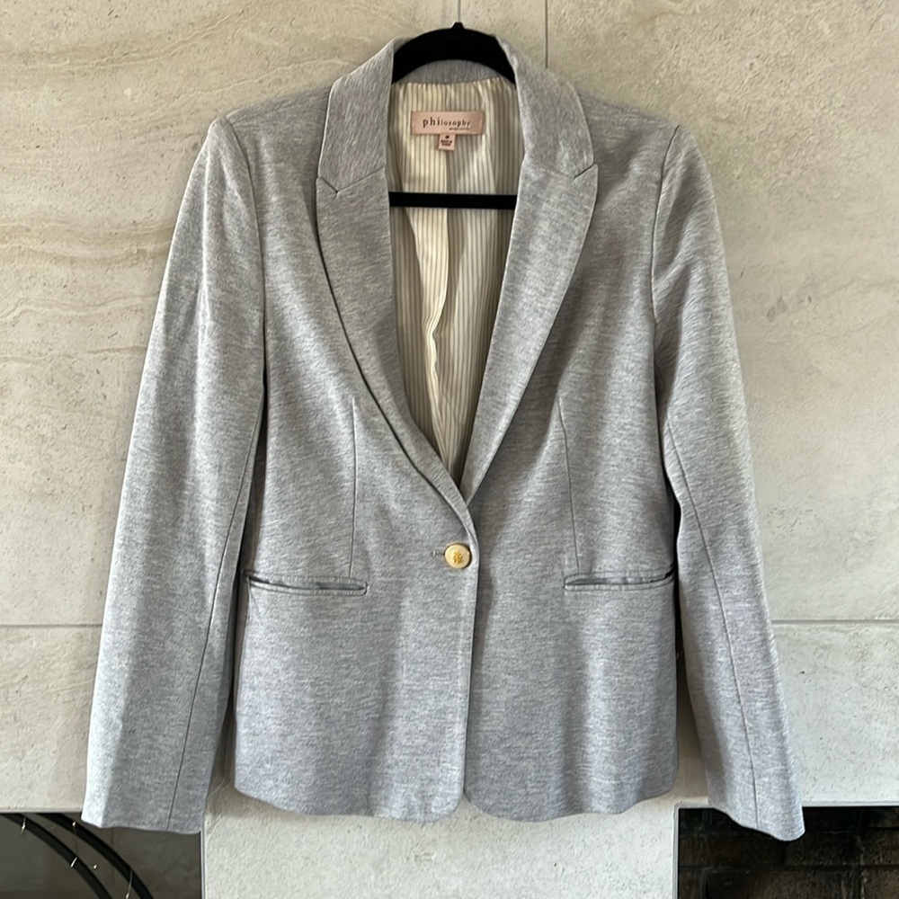 Gray Jersey Blazer